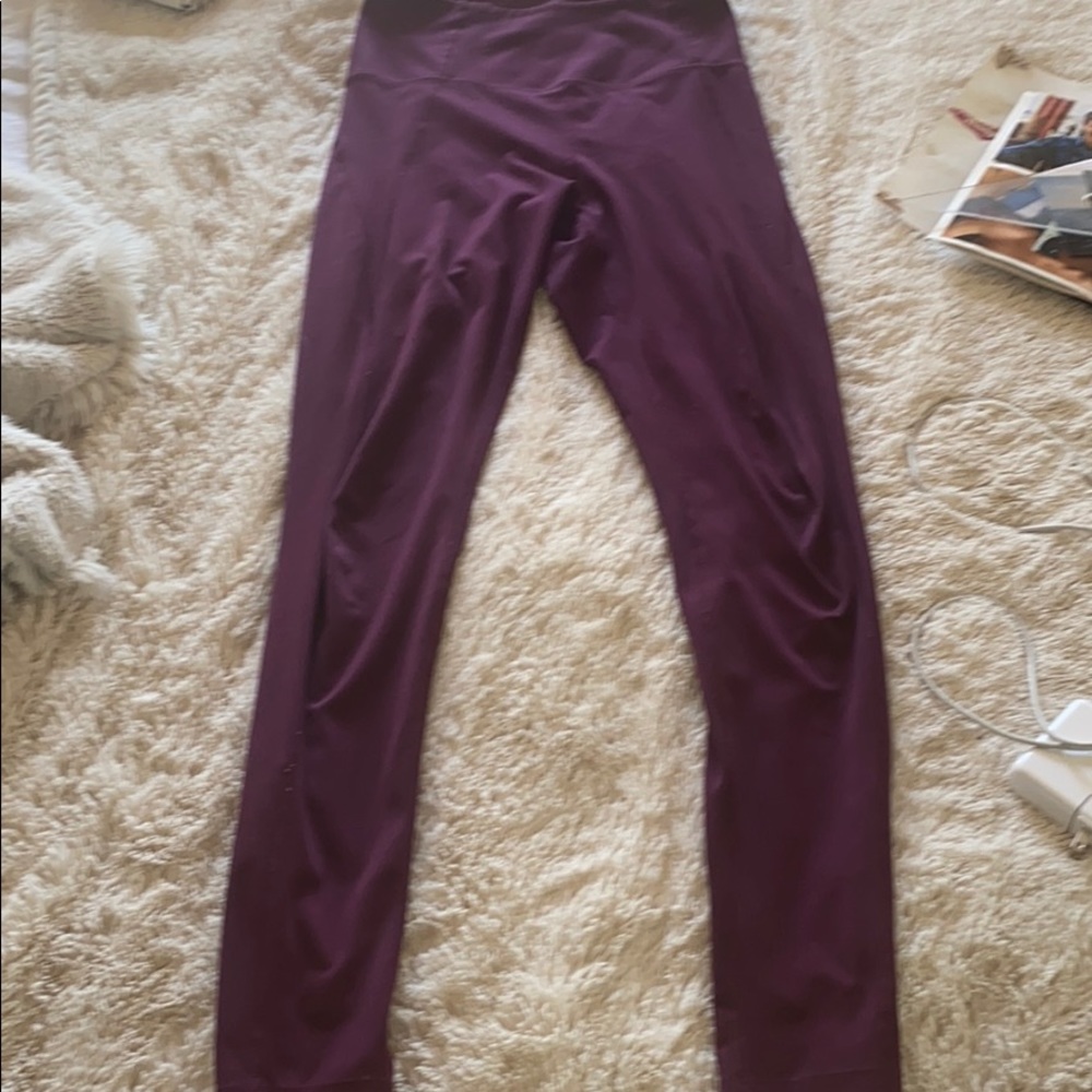 Girlfriend Collective Leggings Size Small Plum